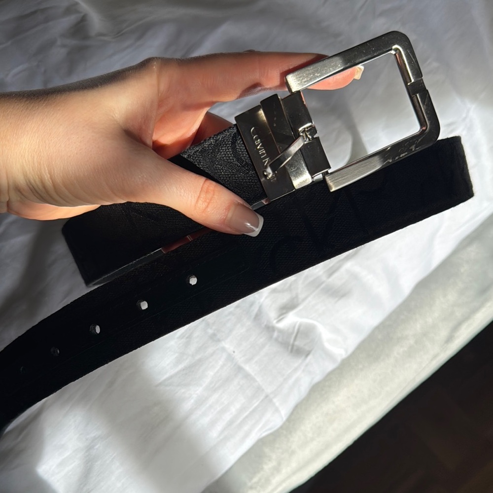 Calvin Klein Black Leather Men's Belt